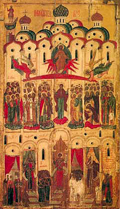 Покров Пресвятой Богородицы. Икона XVI в.